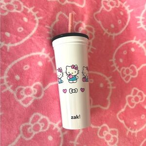 NEW! Hello Kitty White Tumbler with Straw